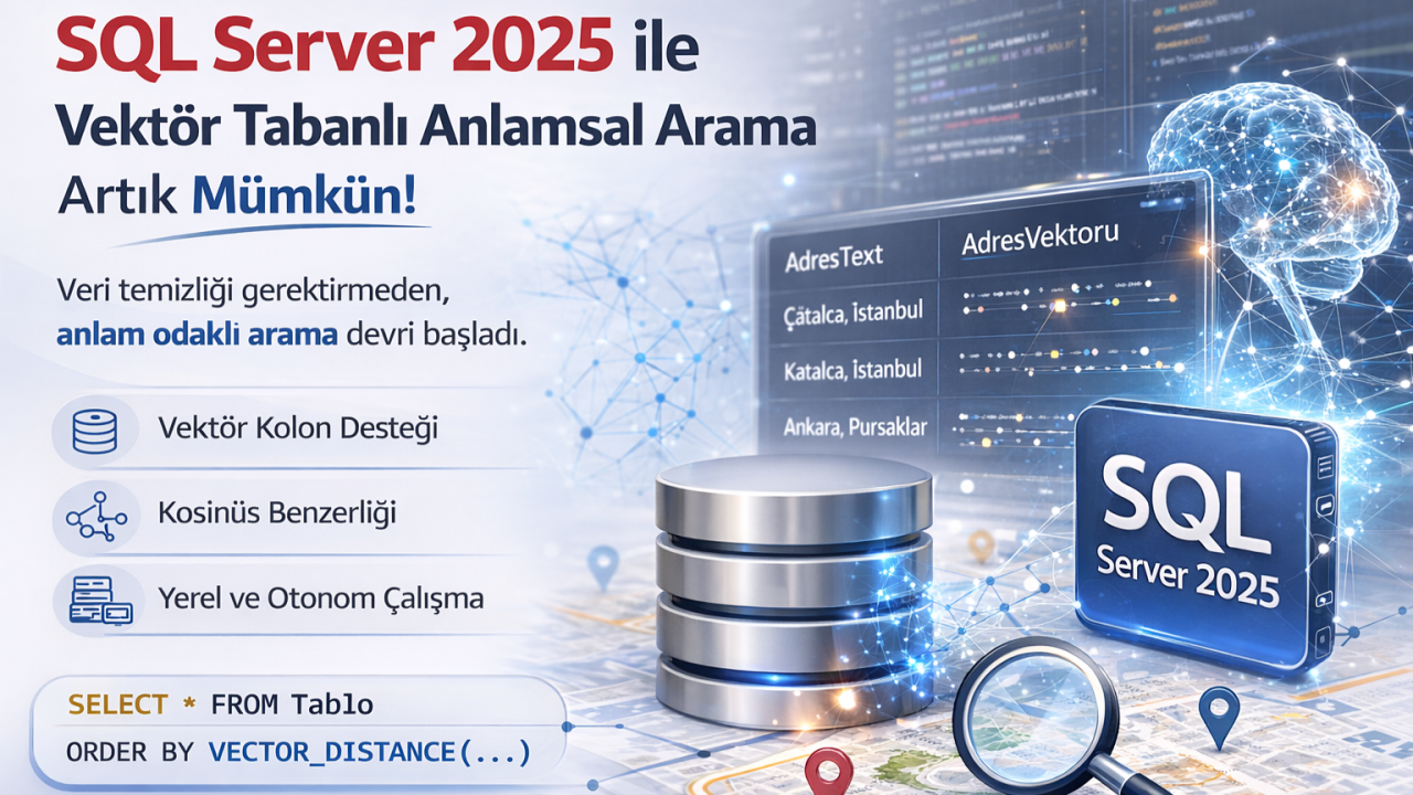SQL Server 2025 ve Yerel Yapay Zeka ile Tam Otonom "Anlamsal Arama" Mimarisi (Vektör)